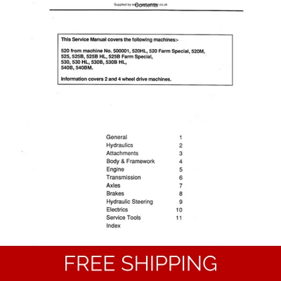 JCB FARM LOADALL WORKSHOP MANUAL